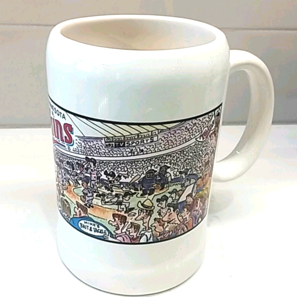 Vtg 5 3/4" tall Minnesota Twins Custom Edge extra large 24 oz mug